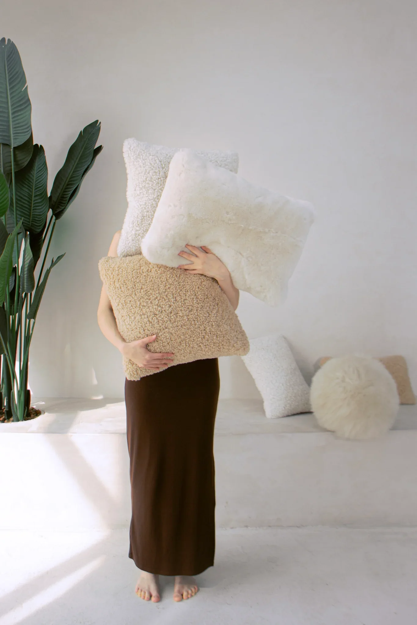 Ivory Shearling Lumbar - Image 3