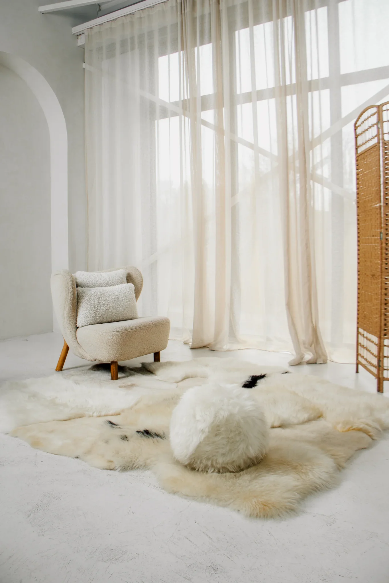 Mixed Textured Sheepskin Rug #2 - Image 5