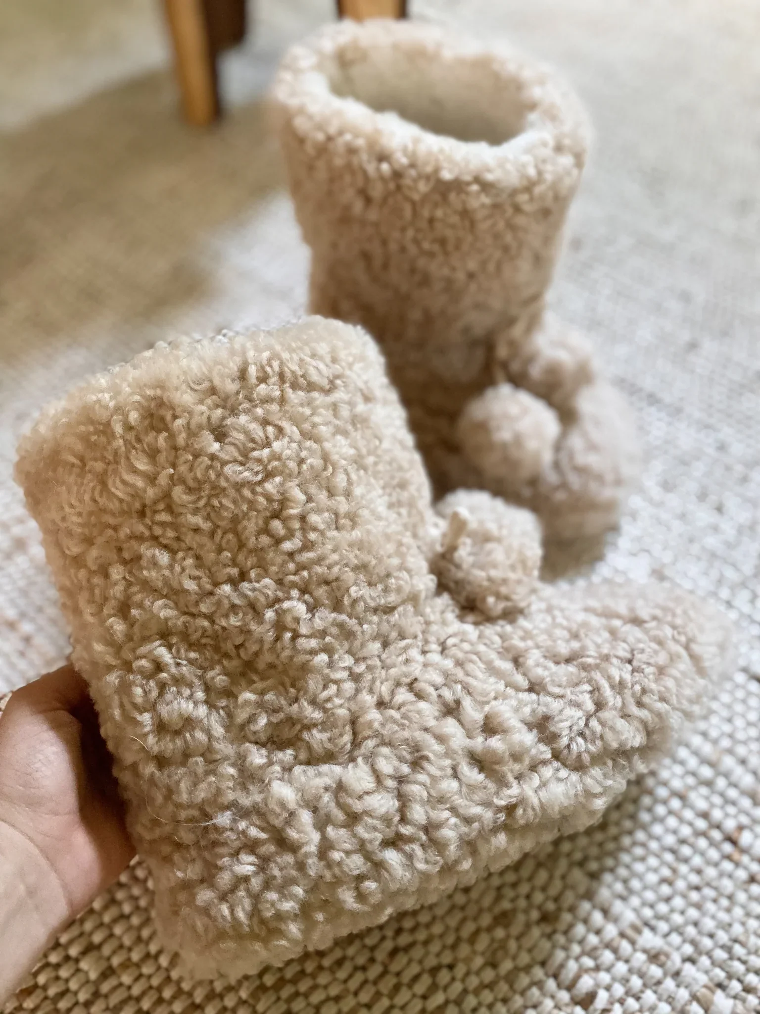 Extra Warm Sheepskin Booties - Image 6