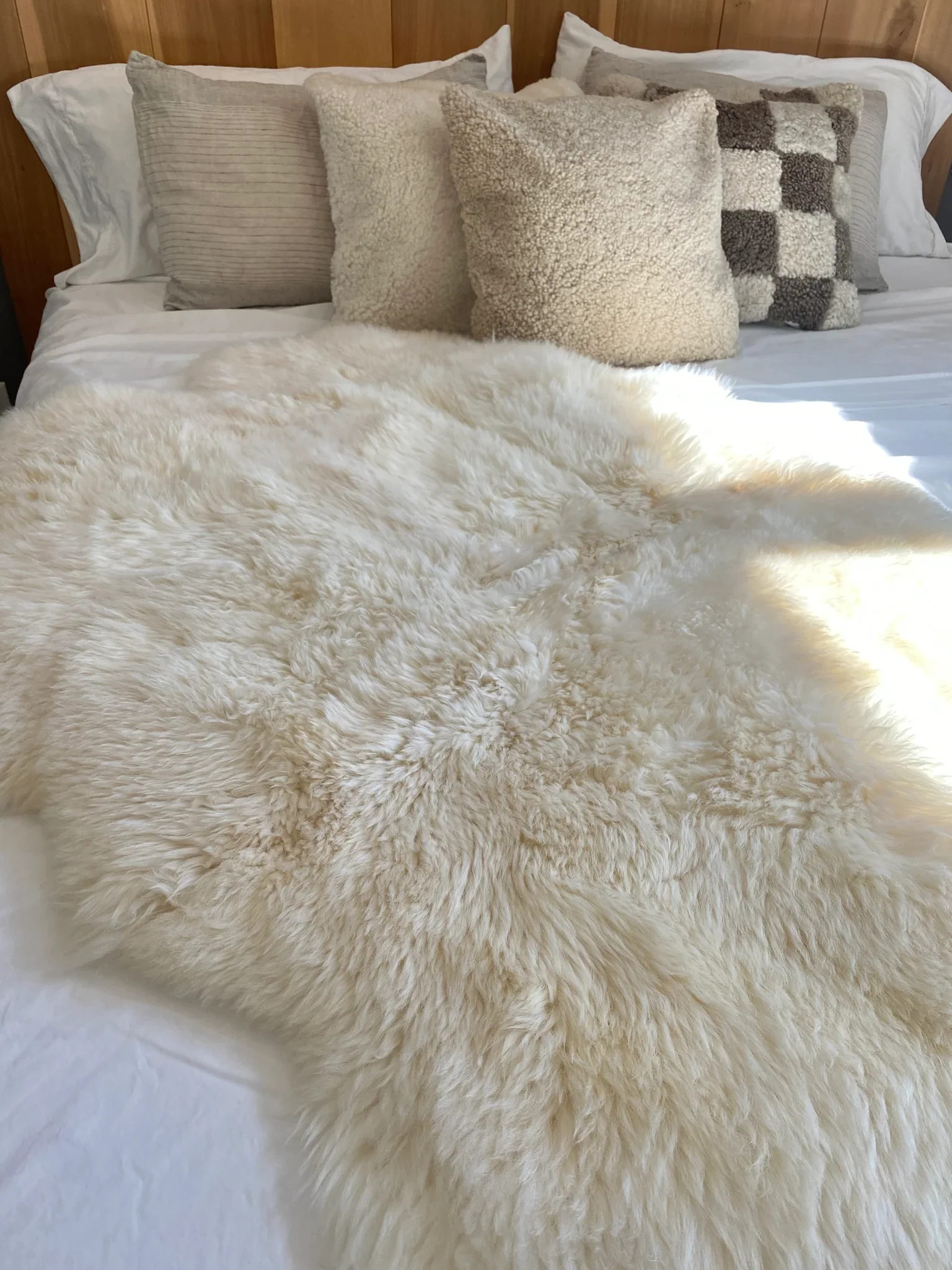 Plush Quad (4-Pelt) Ivory Sheepskin - Image 4