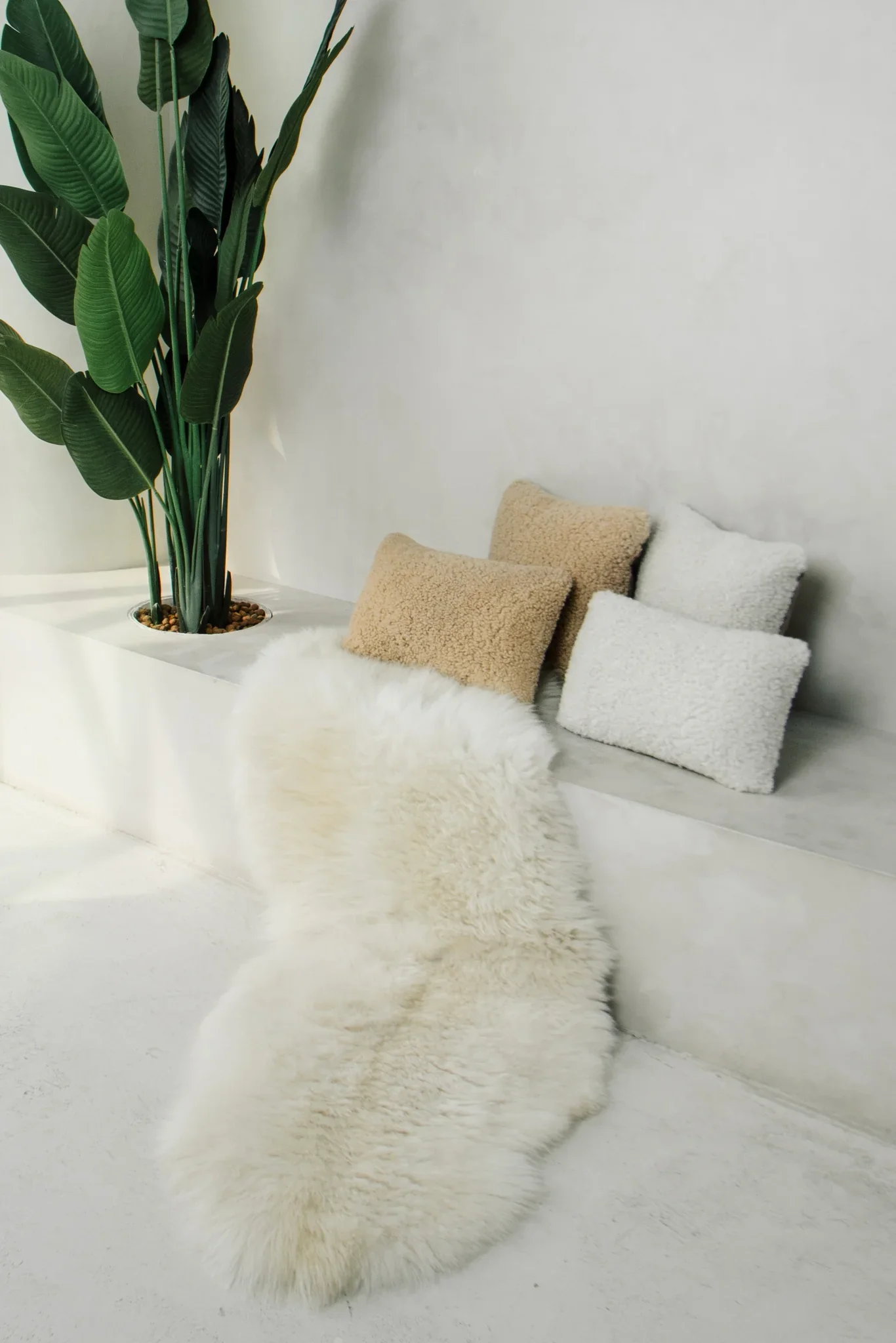 Tan Shearling Lumbar - Image 3